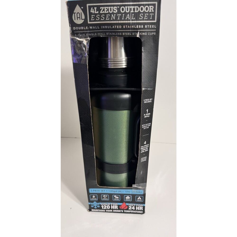 TAL Stainless Steel Zeus 135 fl oz Water Bottle Green, 48-01